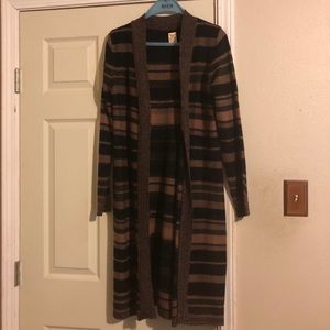 NWOT Striped Long Cardigan